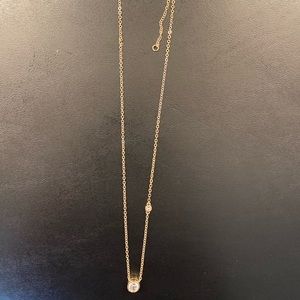 CZ by Kenneth Jay Lane Round Bezel Necklace